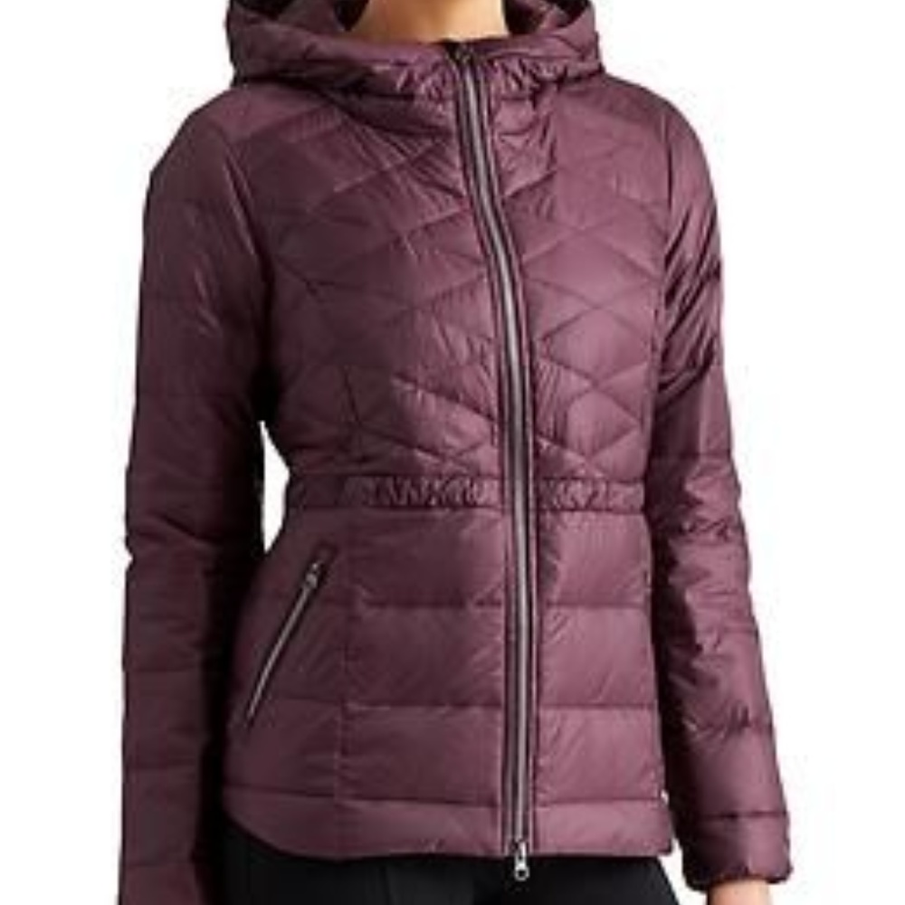 Athleta Packable Down With It Jacket (Burgundy)
